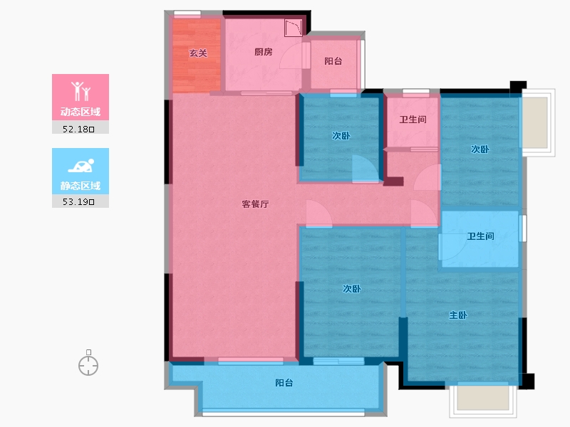 广西壮族自治区-南宁市-隆源学府-94.15-户型库-动静分区