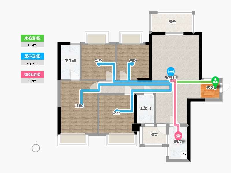 广西壮族自治区-南宁市-隆源学府-95.18-户型库-动静线