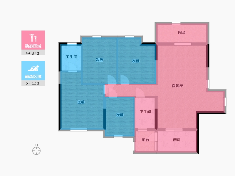 贵州省-安顺市-筑佳首府-109.59-户型库-动静分区