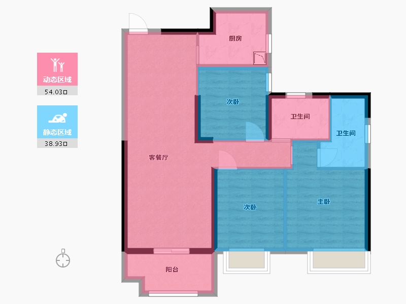 广西壮族自治区-南宁市-隆源学府-82.72-户型库-动静分区