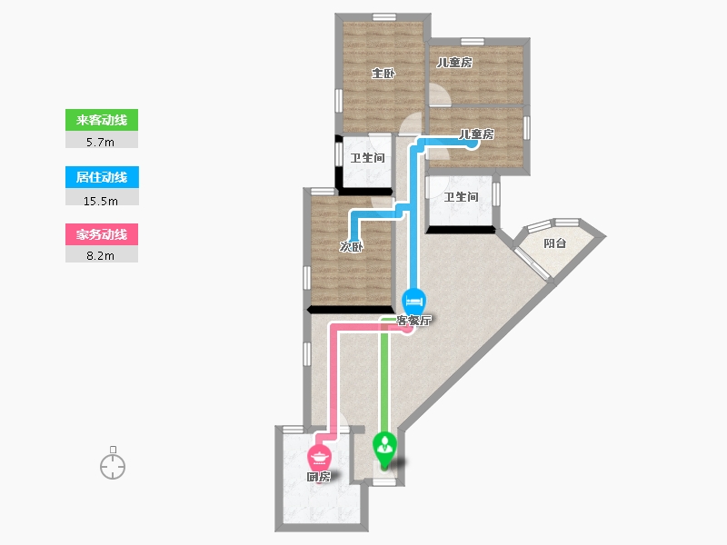 广东省-广州市-名雅苑-90.38-户型库-动静线