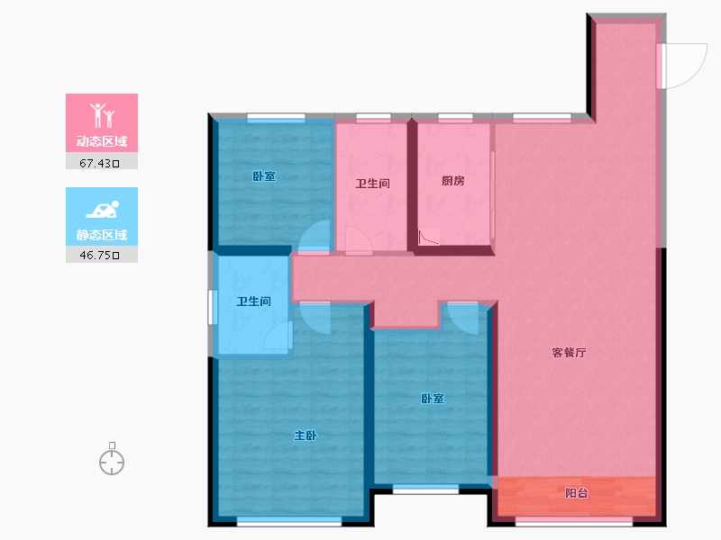 甘肃省-兰州市-中海・寰宇天下-102.93-户型库-动静分区