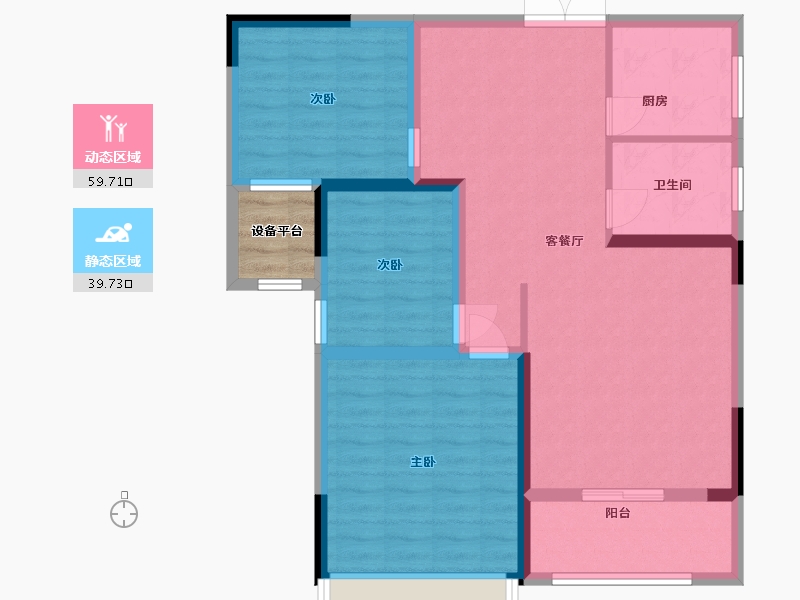 河南省-信阳市-信钢凯旋广场-92.00-户型库-动静分区