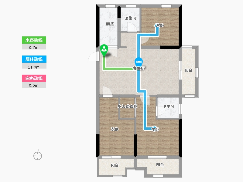 山东省-德州市-中骏雍景湾-83.26-户型库-动静线