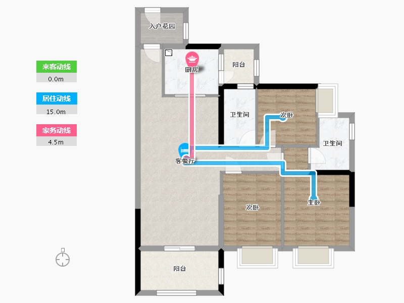 广东省-惠州市-隆生皇冠花园-92.80-户型库-动静线