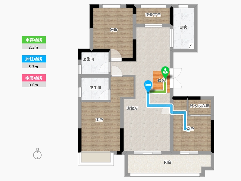 河南省-信阳市-信合公园里-88.03-户型库-动静线