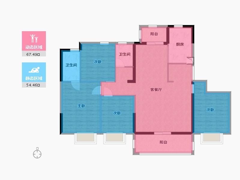 四川省-成都市-城投锦澜悦山-109.52-户型库-动静分区