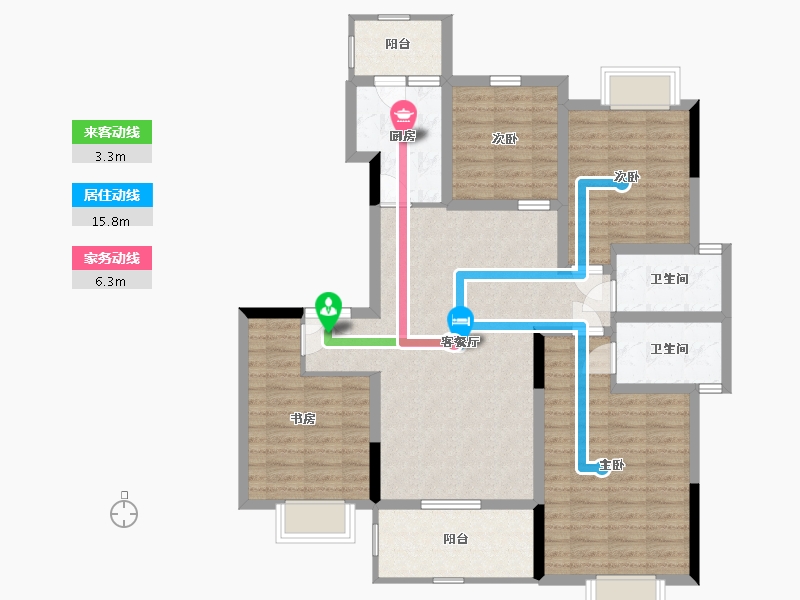 四川省-成都市-人居樾江峰荟-108.33-户型库-动静线