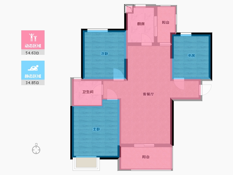 四川省-成都市-人居樾江峰荟-79.43-户型库-动静分区