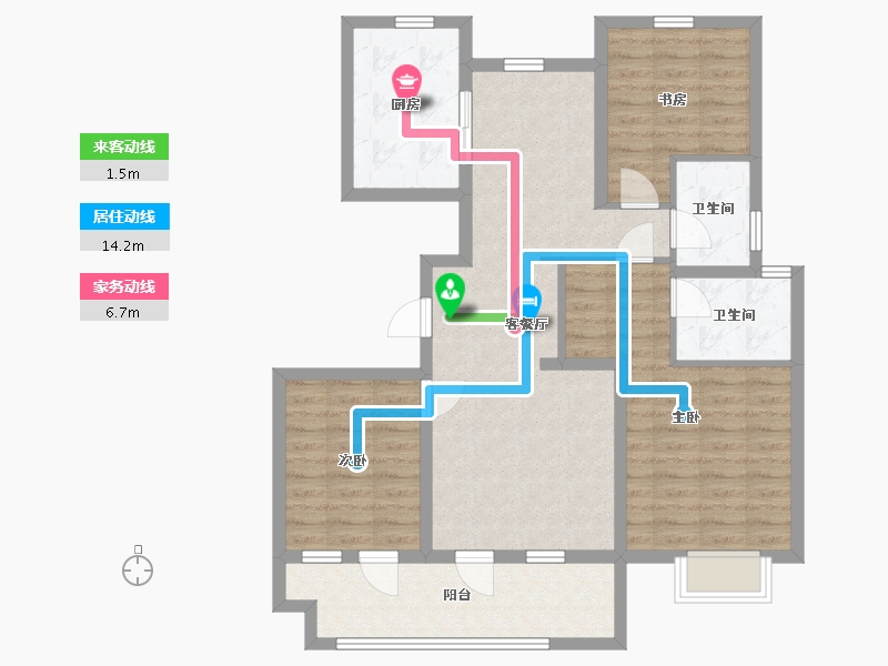 山东省-德州市-石榴春江明月-94.40-户型库-动静线