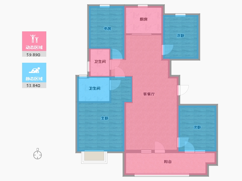 山东省-德州市-石榴春江明月-101.60-户型库-动静分区