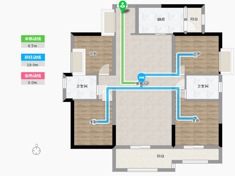 广东省-东莞市-THE EMERALD星岸-105.81-户型库-动静线