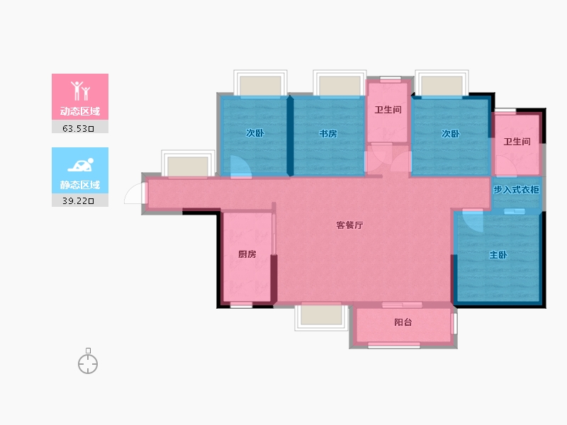 广东省-东莞市-THE EMERALD星岸-91.31-户型库-动静分区