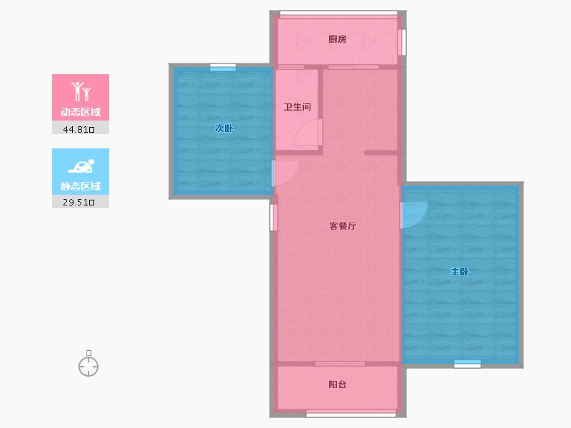 四川省-成都市-平福巷-67.51-户型库-动静分区