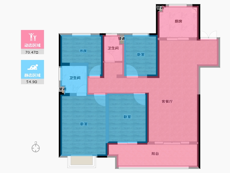 浙江省-湖州市-吾悦华府-112.01-户型库-动静分区