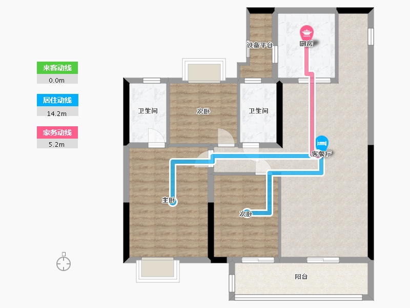 江苏省-常州市-新城尚隽天骄-99.40-户型库-动静线