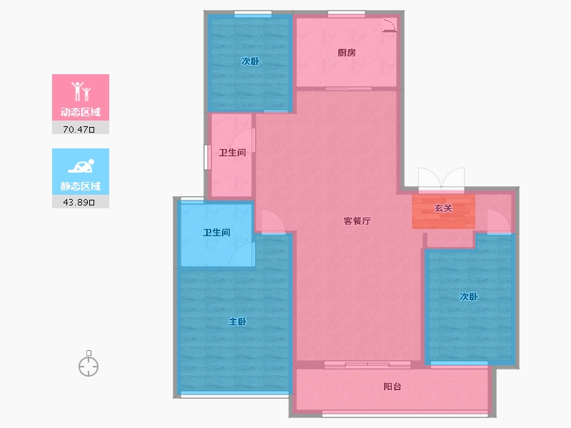 山东省-潍坊市-中梁新嘉拾光悦-103.20-户型库-动静分区