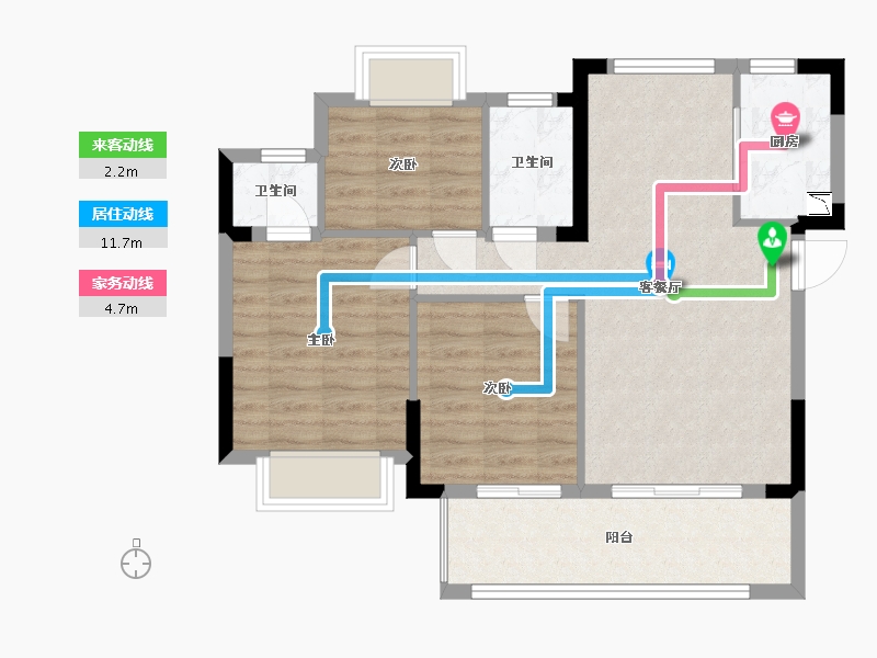 福建省-福州市-云珑-75.52-户型库-动静线