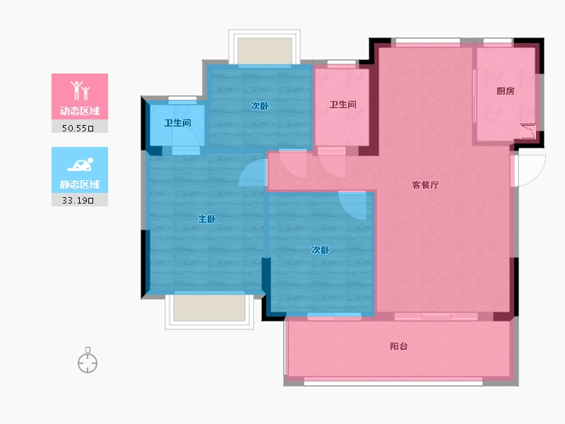 福建省-福州市-云珑-75.52-户型库-动静分区