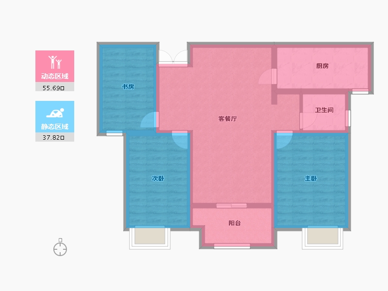 江苏省-连云港市-新城壹号-83.00-户型库-动静分区