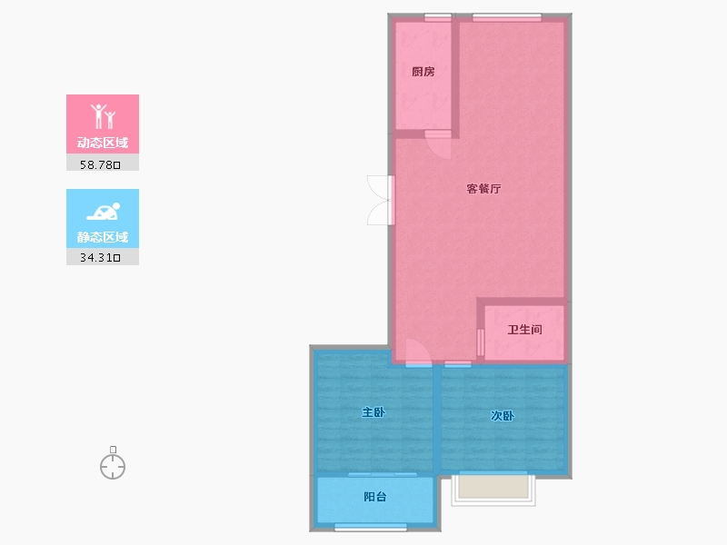 山东省-潍坊市-雅柏文一号公馆-84.00-户型库-动静分区