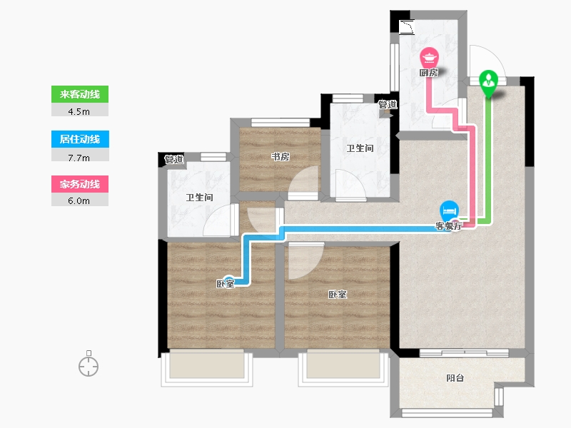 浙江省-湖州市-华纺湖誉府-71.20-户型库-动静线