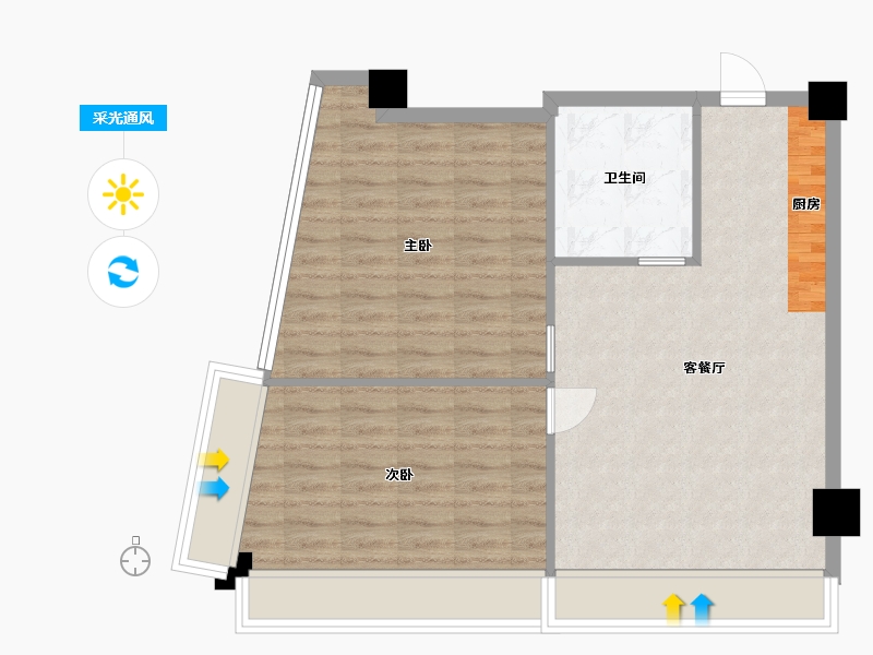 山东省-潍坊市-城投摩尔国际-72.10-户型库-采光通风