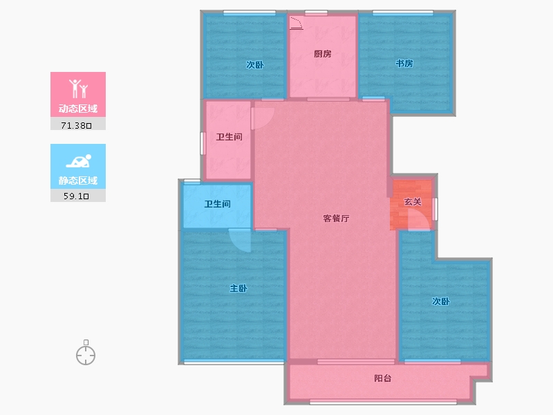 山东省-潍坊市-中梁新嘉拾光悦-119.21-户型库-动静分区