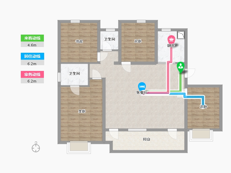 山东省-德州市-石榴春江明月-111.19-户型库-动静线