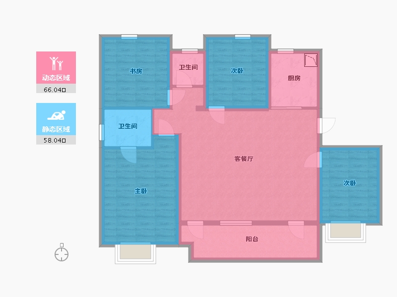 山东省-德州市-石榴春江明月-111.19-户型库-动静分区