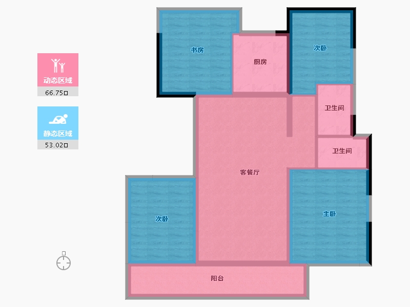 浙江省-宁波市-崇文花园-96.00-户型库-动静分区