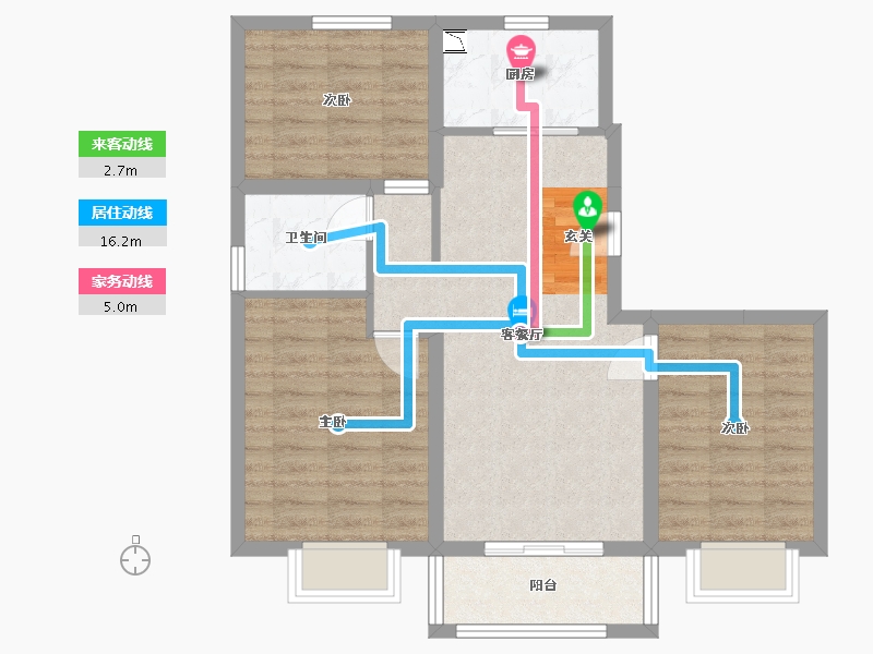 河北省-唐山市-恒旺君悦府-73.01-户型库-动静线