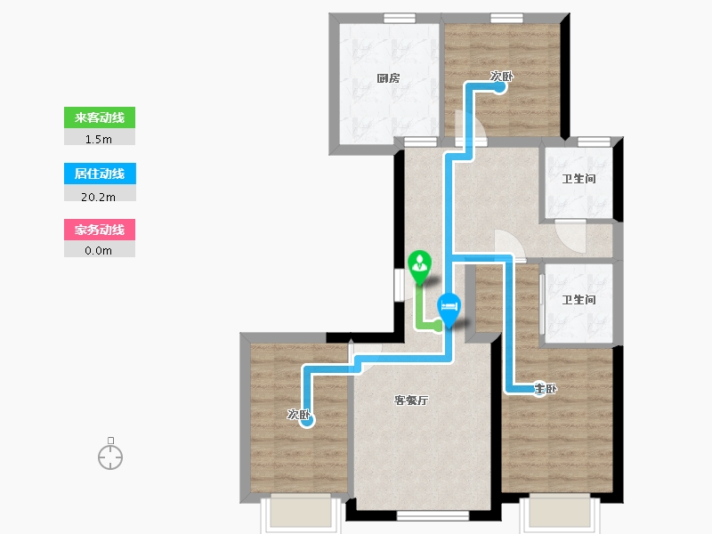 北京-北京市-保利绿城・和锦诚园-72.89-户型库-动静线