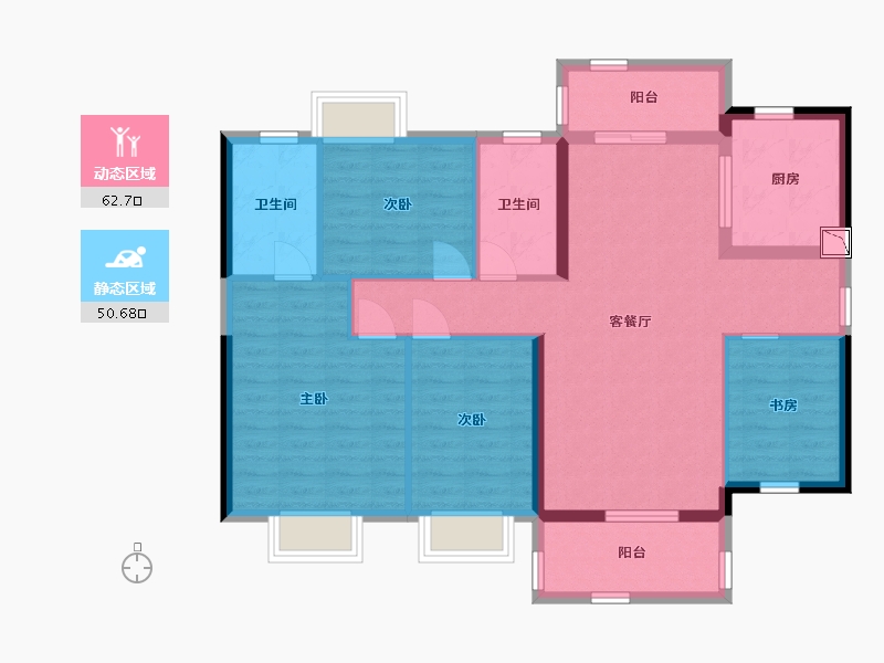 广东省-汕尾市-保利麓公馆-101.78-户型库-动静分区