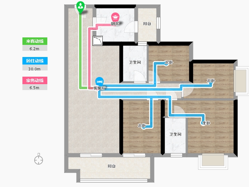 广东省-汕尾市-保利麓公馆-94.48-户型库-动静线