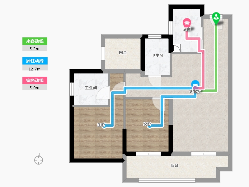 广东省-惠州市-金地招商中交未来理想（未来花园）-71.10-户型库-动静线