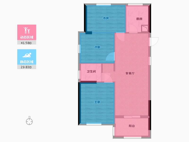 福建省-漳州市-阳光城大唐翡丽印象-64.00-户型库-动静分区