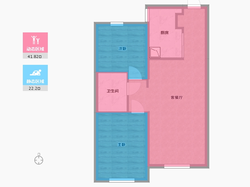 黑龙江省-哈尔滨市-融创星美御-56.94-户型库-动静分区