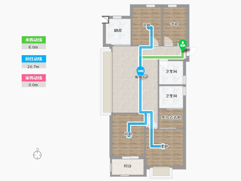 浙江省-杭州市-滨江御滨府-87.51-户型库-动静线