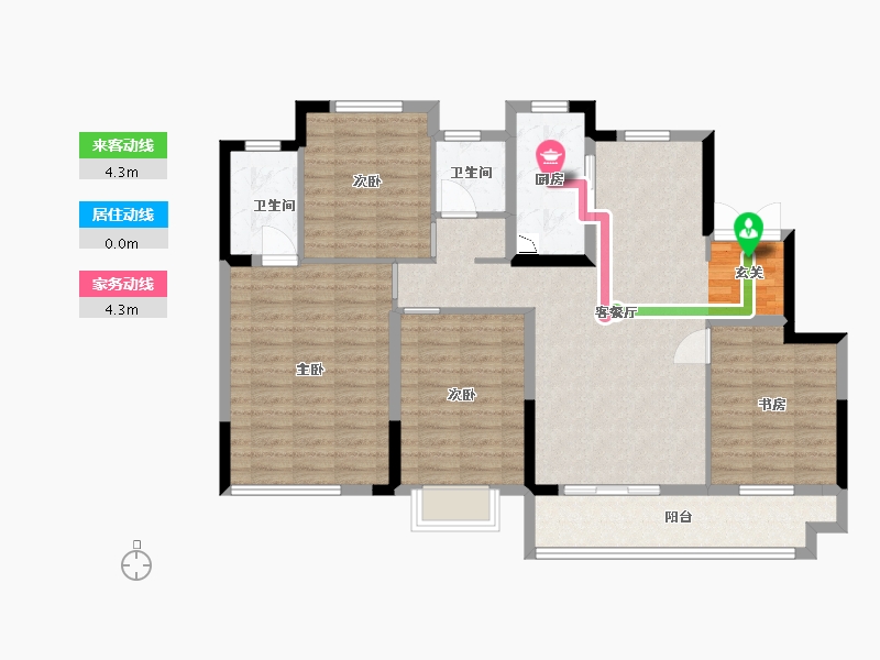 河南省-南阳市-中梁珑熙府-108.00-户型库-动静线