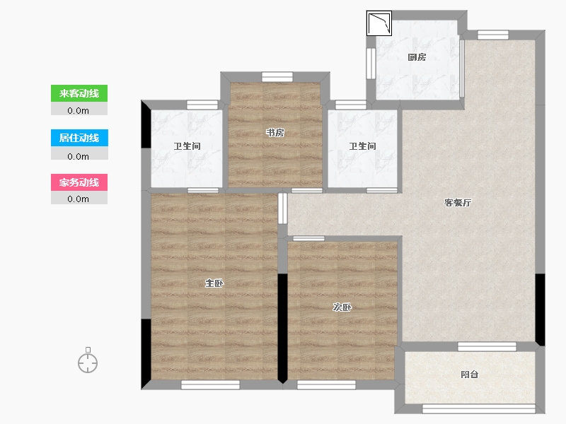 浙江省-杭州市-滨江御滨府-76.69-户型库-动静线