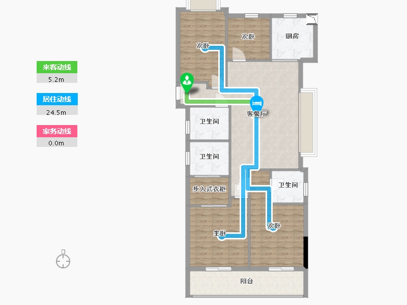 浙江省-杭州市-滨江御滨府-106.16-户型库-动静线