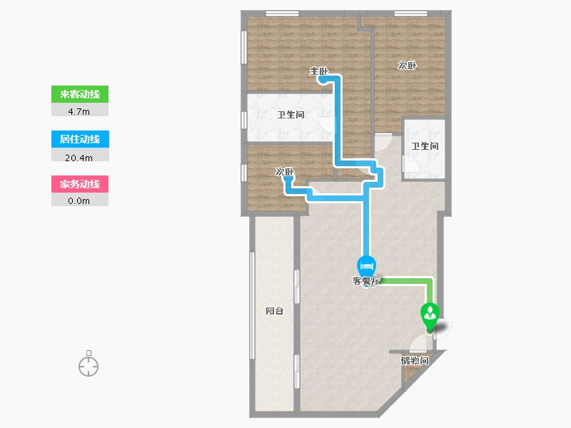 上海-上海市-东和公寓-139.68-户型库-动静线