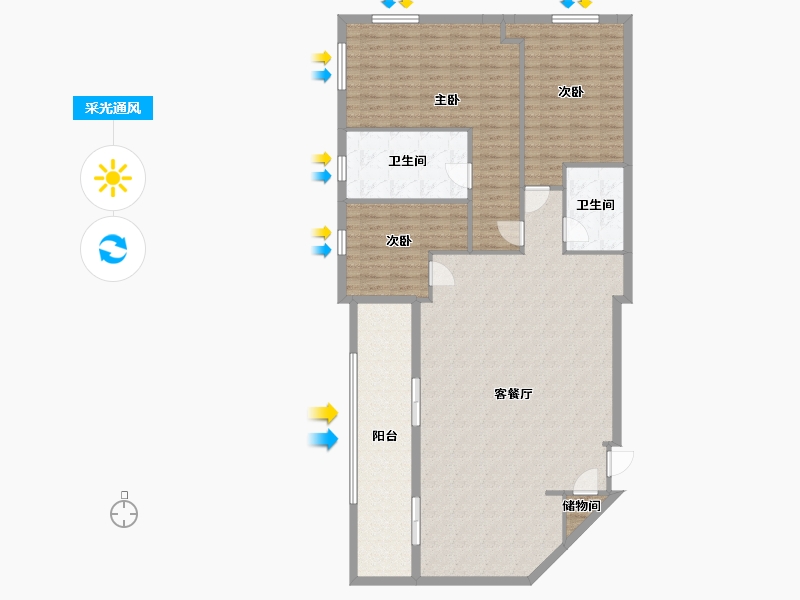 上海-上海市-东和公寓-139.68-户型库-采光通风