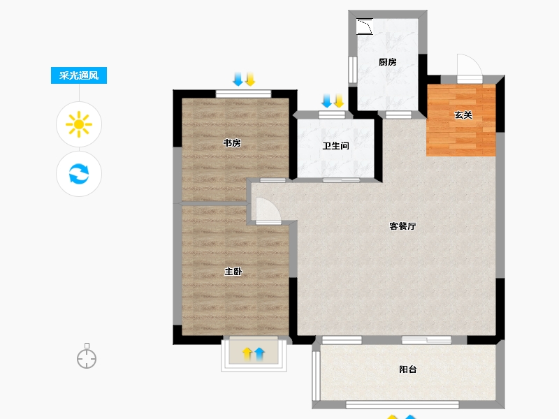 安徽省-合肥市-光明府-79.99-户型库-采光通风