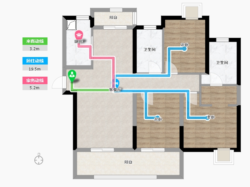 湖北省-鄂州市-富力金禧悦城-92.00-户型库-动静线