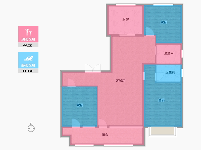 山东省-潍坊市-雅柏文一号公馆-99.20-户型库-动静分区