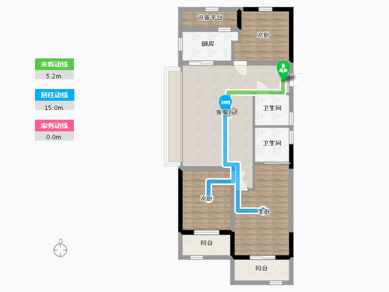 浙江省-杭州市-春月锦庐-91.67-户型库-动静线