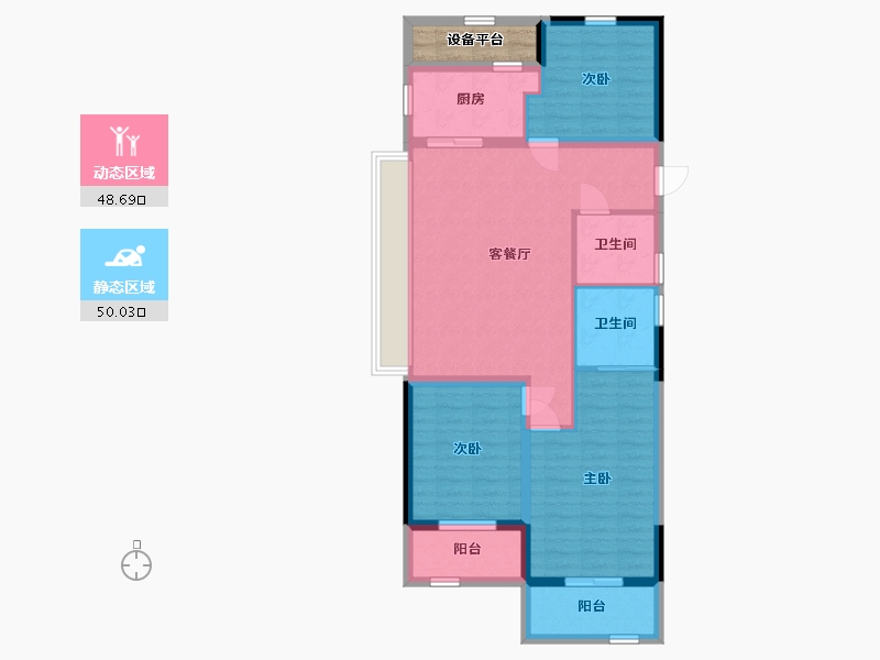 浙江省-杭州市-春月锦庐-91.67-户型库-动静分区