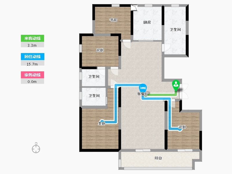 陕西省-榆林市-逸晟一品-143.74-户型库-动静线